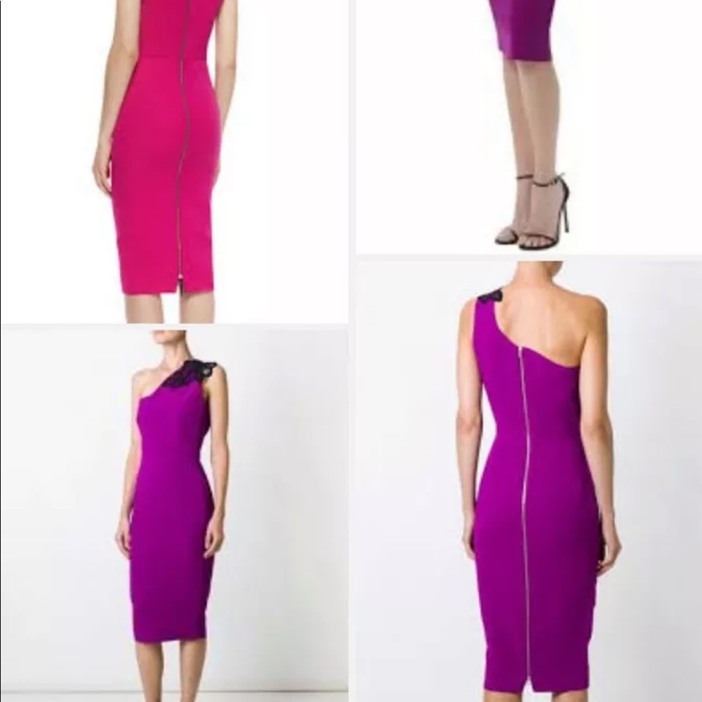 Victoria Beckham 4 purple one strap dress violet. Beautiful color. - Picture 5 of 7